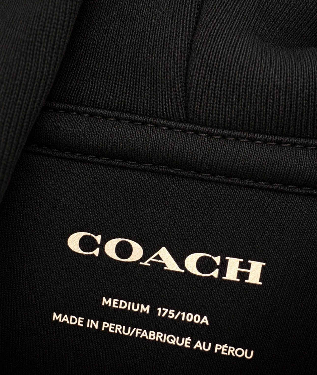 Coach Signature Hoodie Sweatshirt Men’s Size Medium Black Charcoal 3