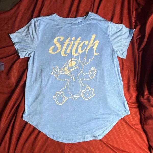 Disney Stitch Graphic T-Shirt Size XL/XG 15-17 KIDS/Blue