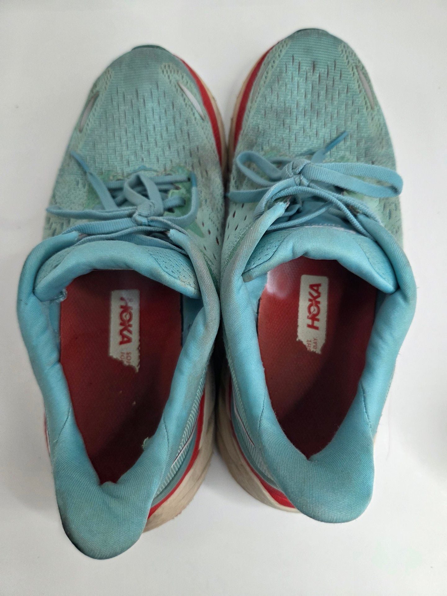 Hoka Clifton 8 Running Shoes Blue Red 9