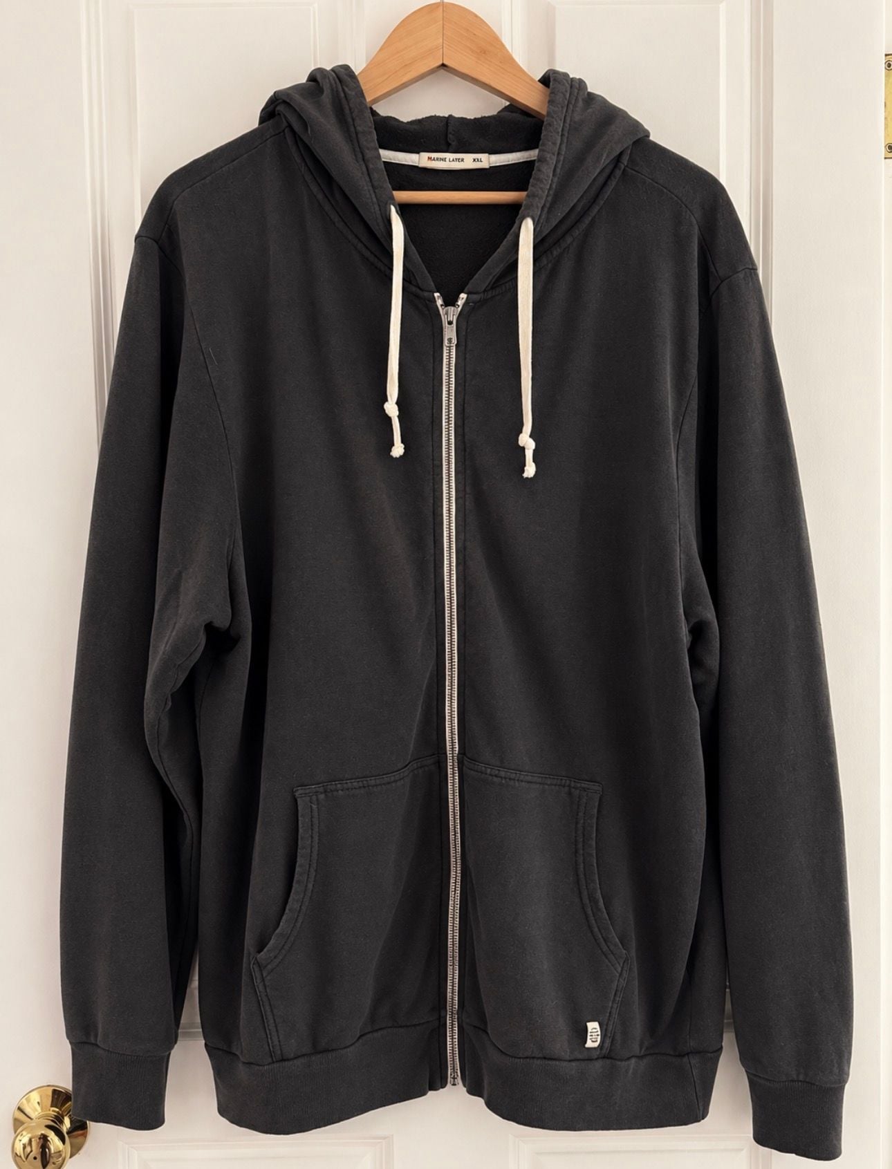 Marine Layer Afternoon Full Zip Men’s Hoodie Sweatshirt Size XXL Dark Gray 2