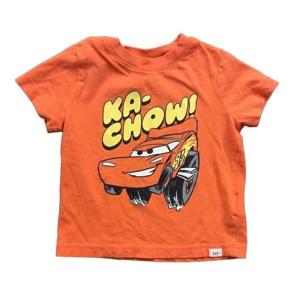 Gap Disney Pixar Cars T-Shirt Size 18-24 Months Orange Ka-Chow Graphic