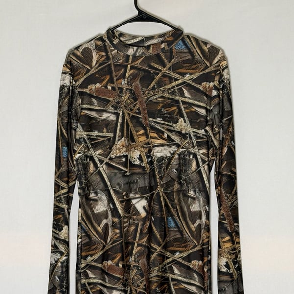 Camo Girl Long Sleeve Hunting Shirt Size L Reeds Marsh Camo