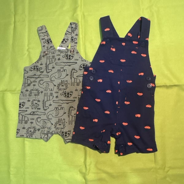 Animal and Car print Romper Overalls  Max & Marcus and Carter’s 18M
