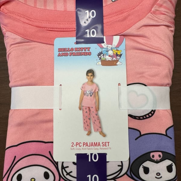 Hello Kitty And Friends Pajama Set Size 10 Pink