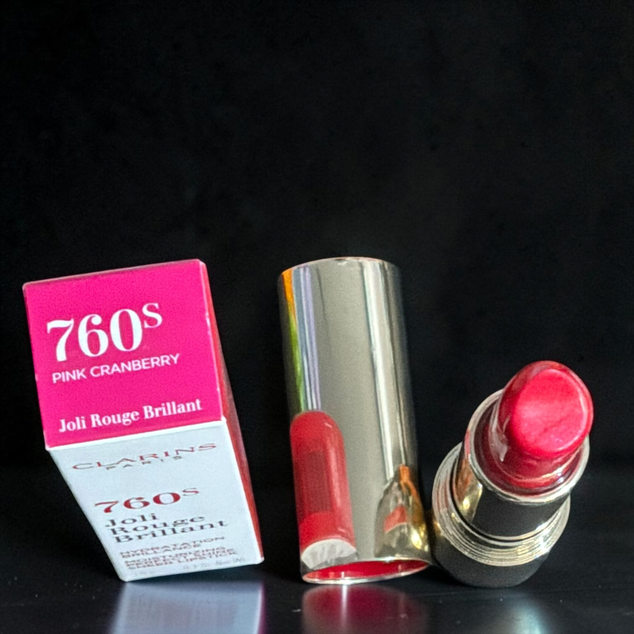 Clarins Joli Rouge Brillant Sheer Lipstick 760S Pink Cranberry 4