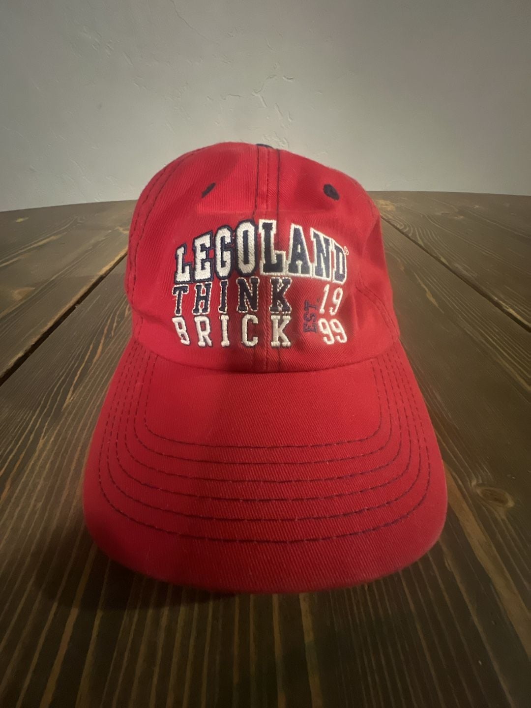 Legoland Think Brick Baseball Cap Red Adjustable Embroidered Logo Hat 2