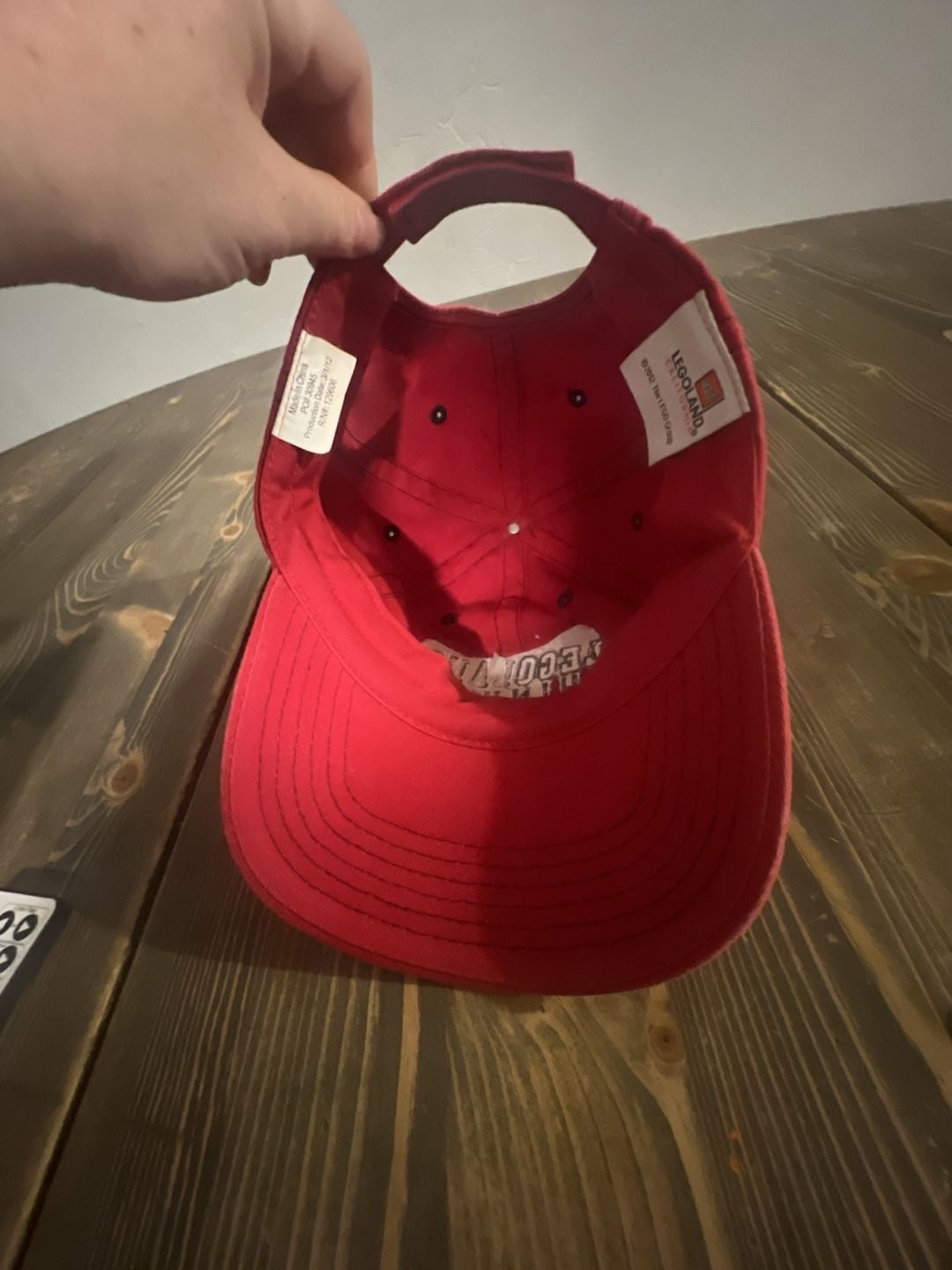 Legoland Think Brick Baseball Cap Red Adjustable Embroidered Logo Hat 6