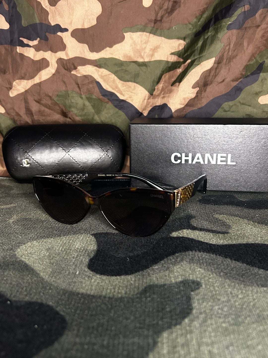 Chanel 5521 Size 62-14 Tortoise Cat-Eye Sunglasses 2
