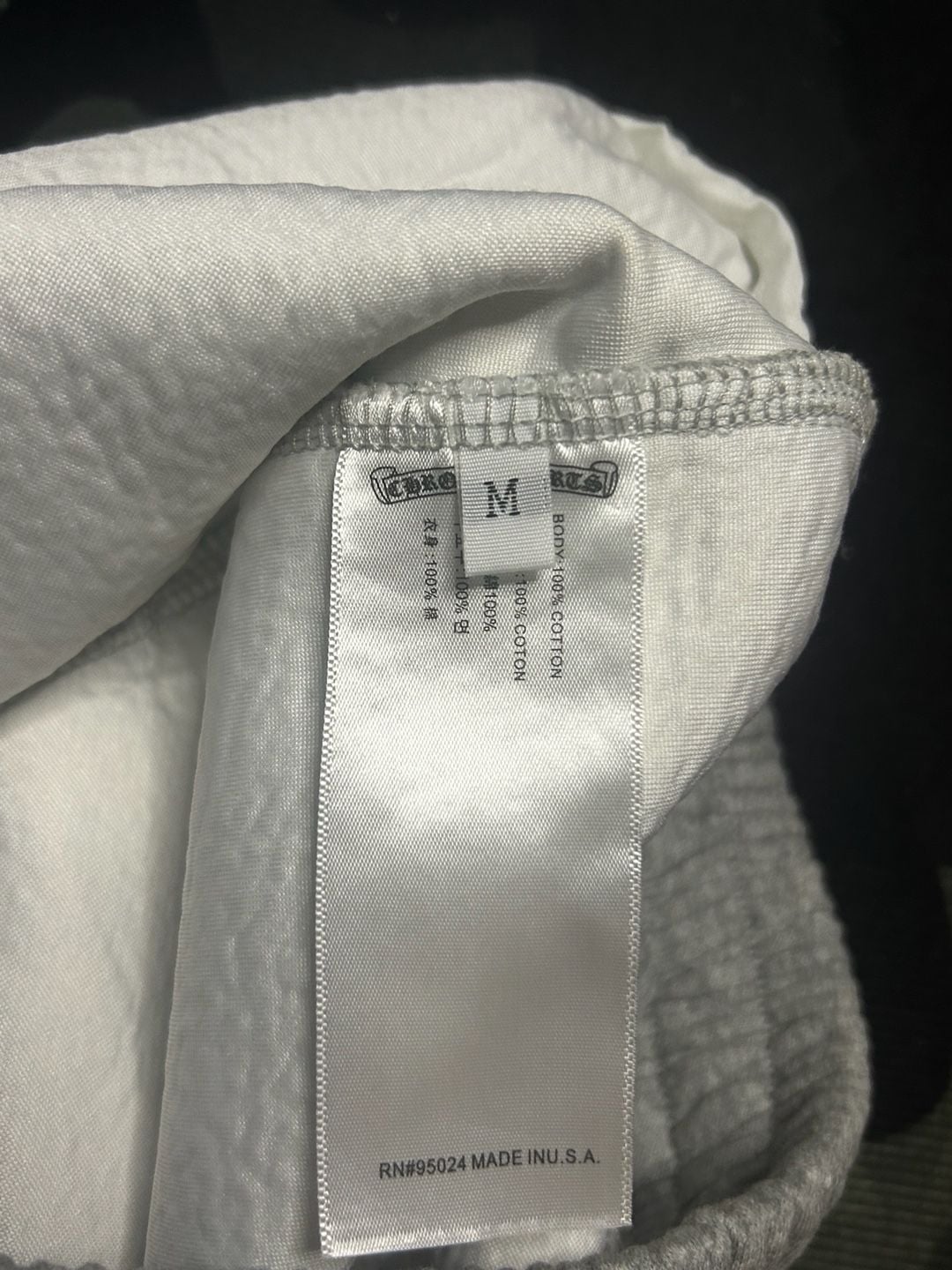 Chrome Hearts Sweat Shorts Size M Grey Cotton Fleece Cross Logo 7