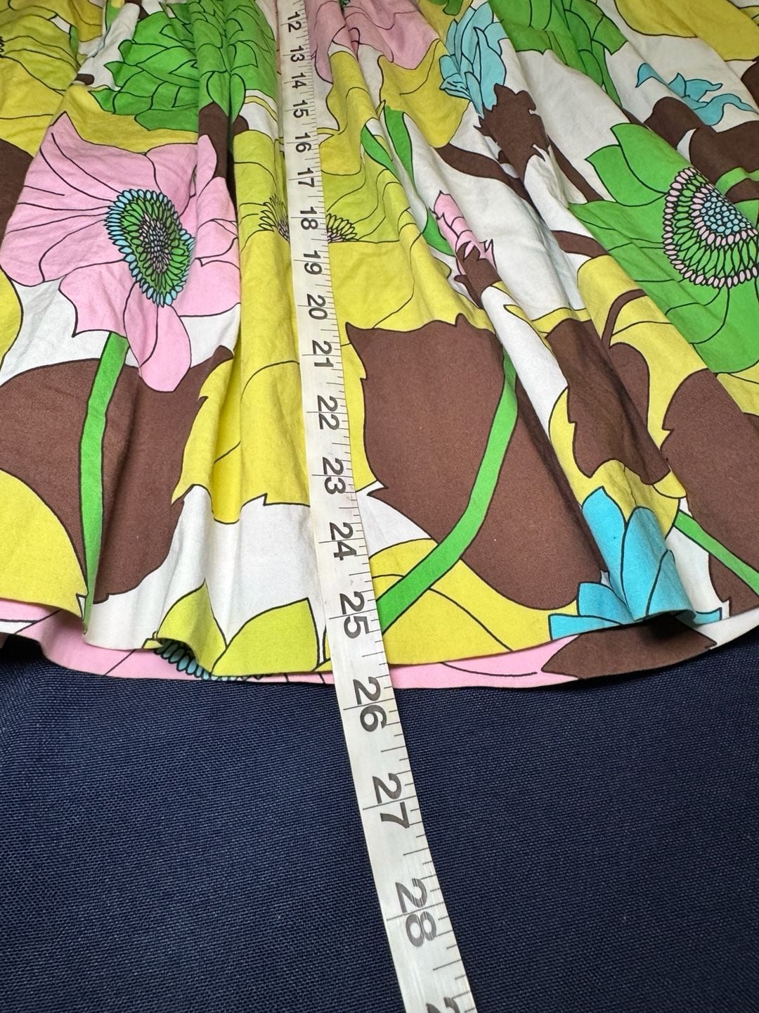 Hello Dahlia By Claude Brown Floral Midi Skirt Size 4 Multi Cotton 8