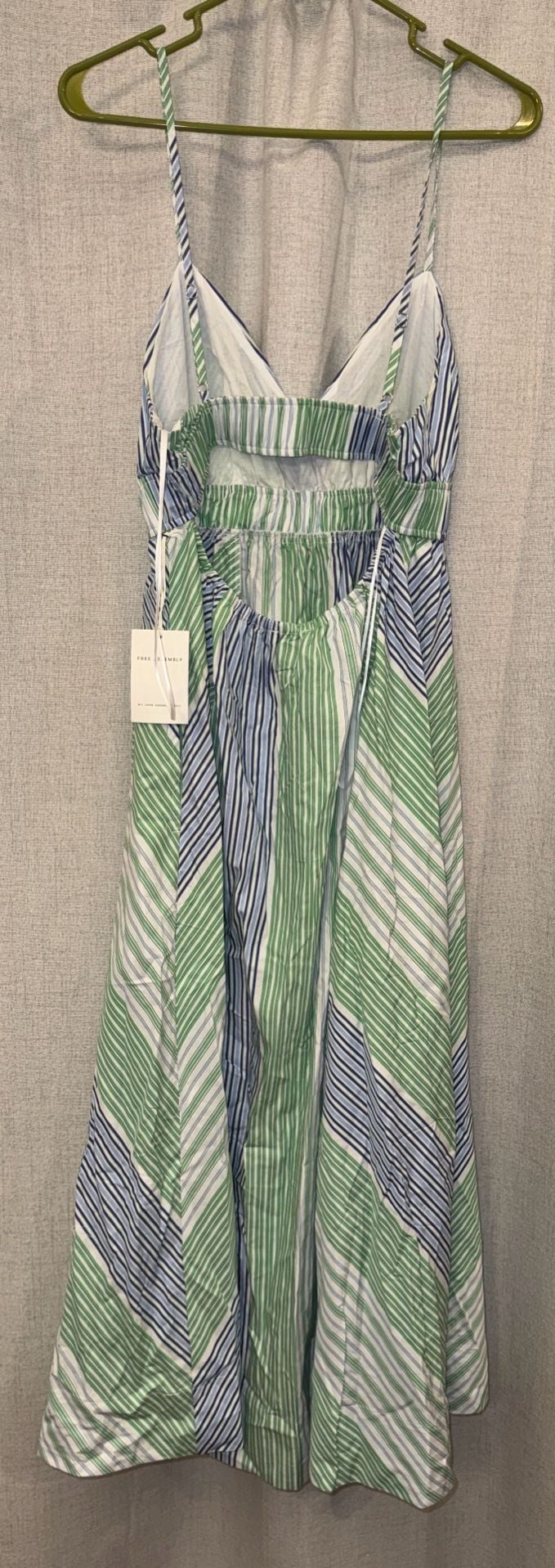 Free Assembly Vnk Cami Maxi Dress Size M 8-10 Stripe 3
