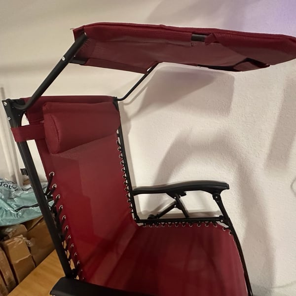 Best Choice Products Zero Gravity Chair With Canopy Crimson Red