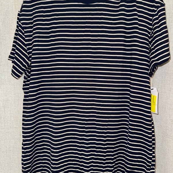 Time And Tru Crew Neck Tunic Tee Size S Dark Navy