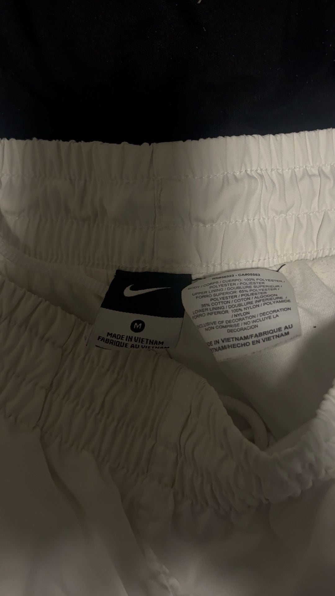 Nike Track Pants Size M White Nylon Lined Joggers 2