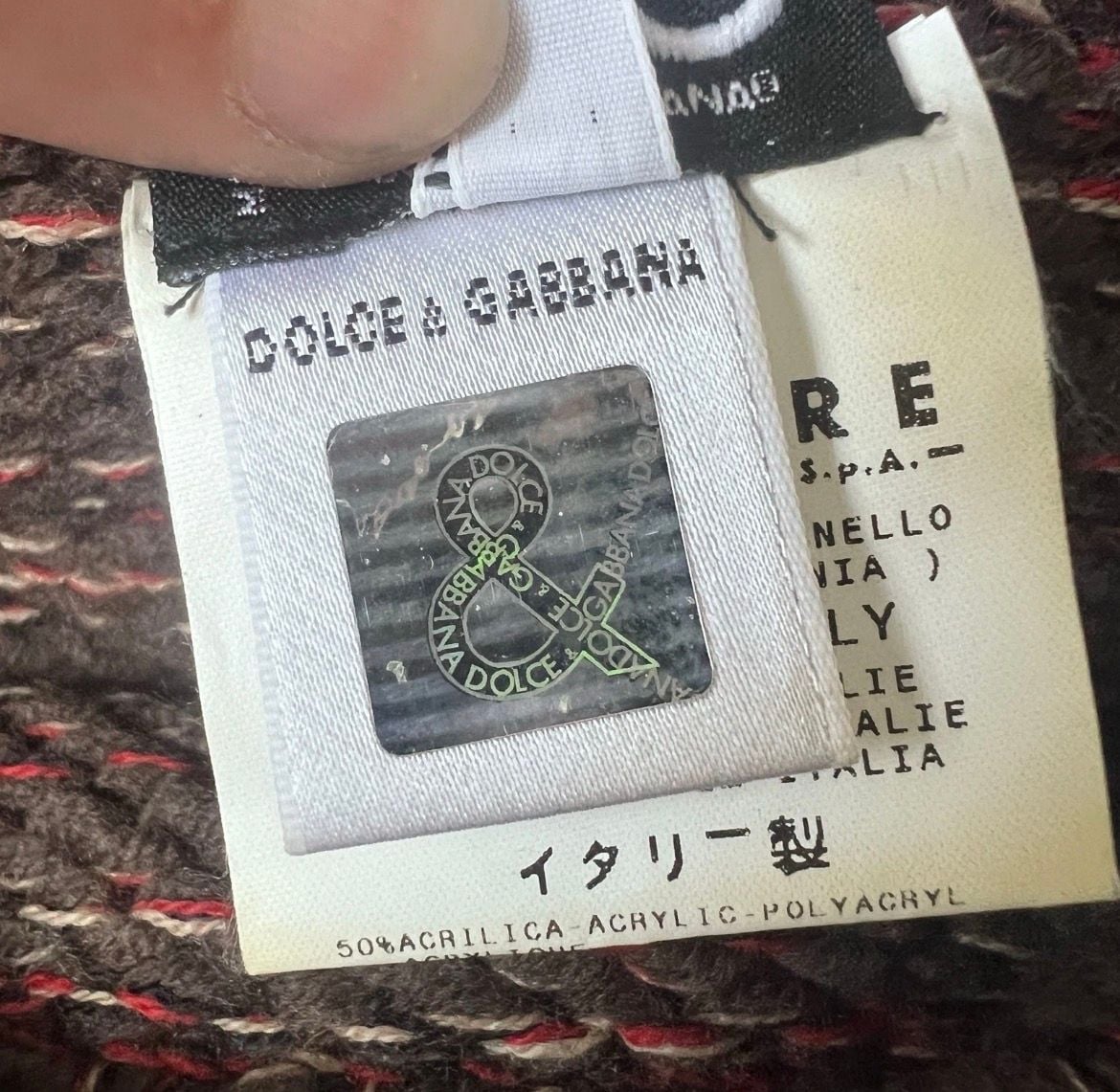D&G Dolce & Gabbana Turtleneck Knit Sweater Size 38 Brown Burgundy 5