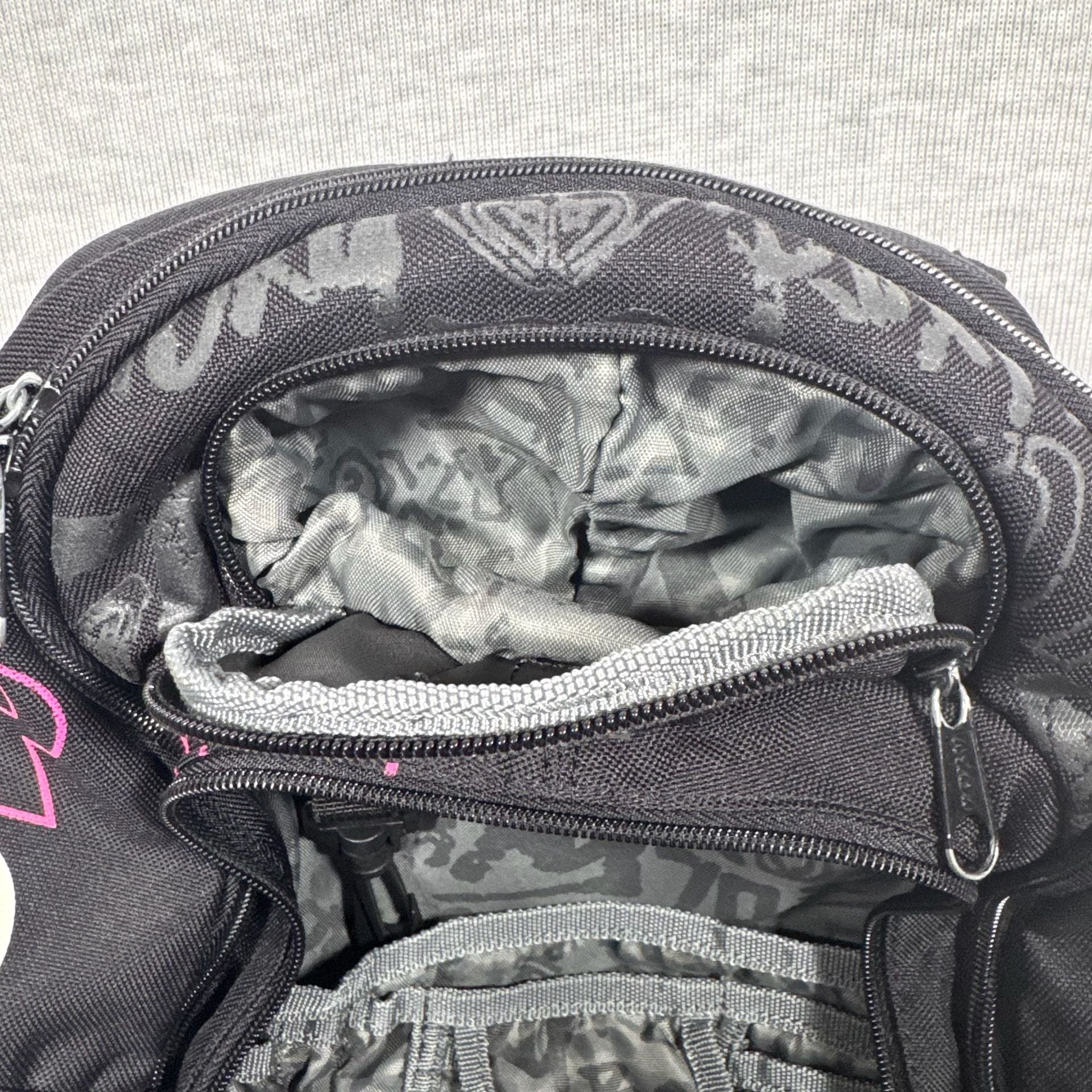 Roxy Black Pink Large Logo School Backpack Bookbag 11