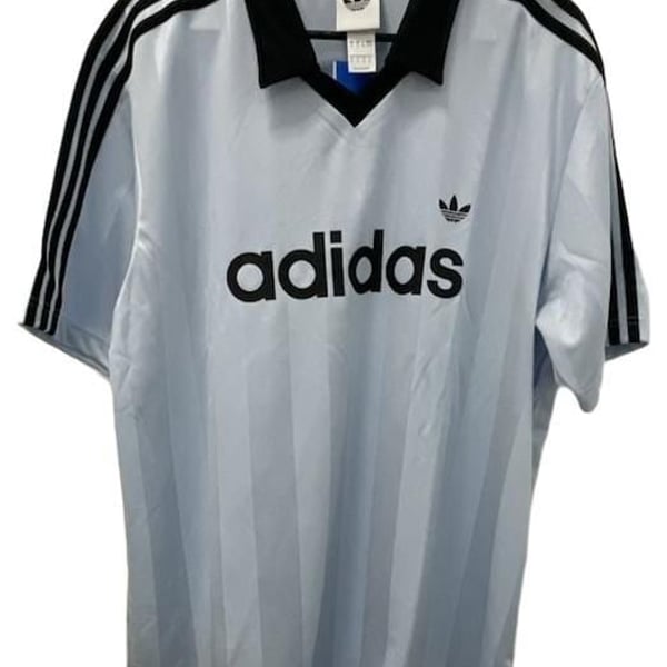 Adidas Archive Collar Engineered Jersey Size XL Crystal Sky Blue