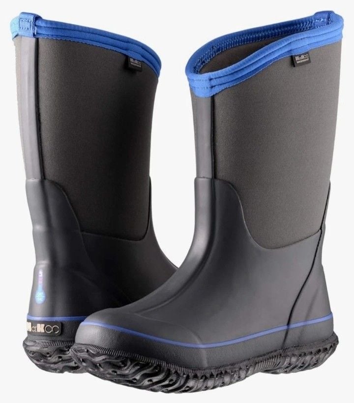 MCKCC Kids Rain Boots Size 7 Dark Shadow Waterproof Winter Snow Boots 5