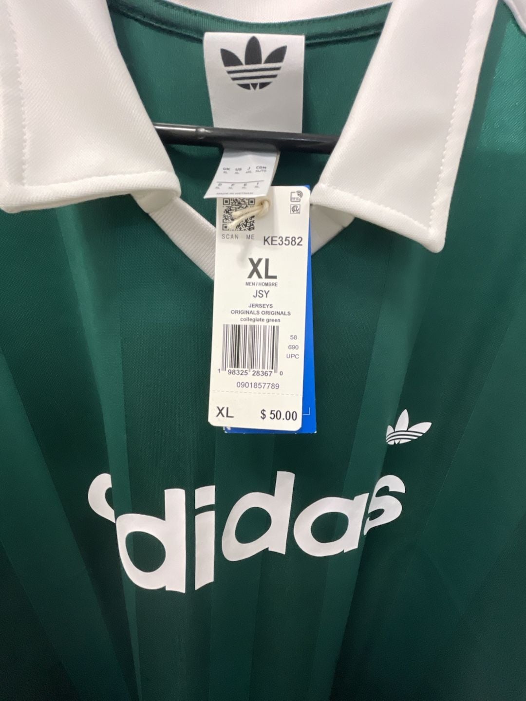 Adidas Archive Collar Engineered Jersey Size XL Collegiate Green 5