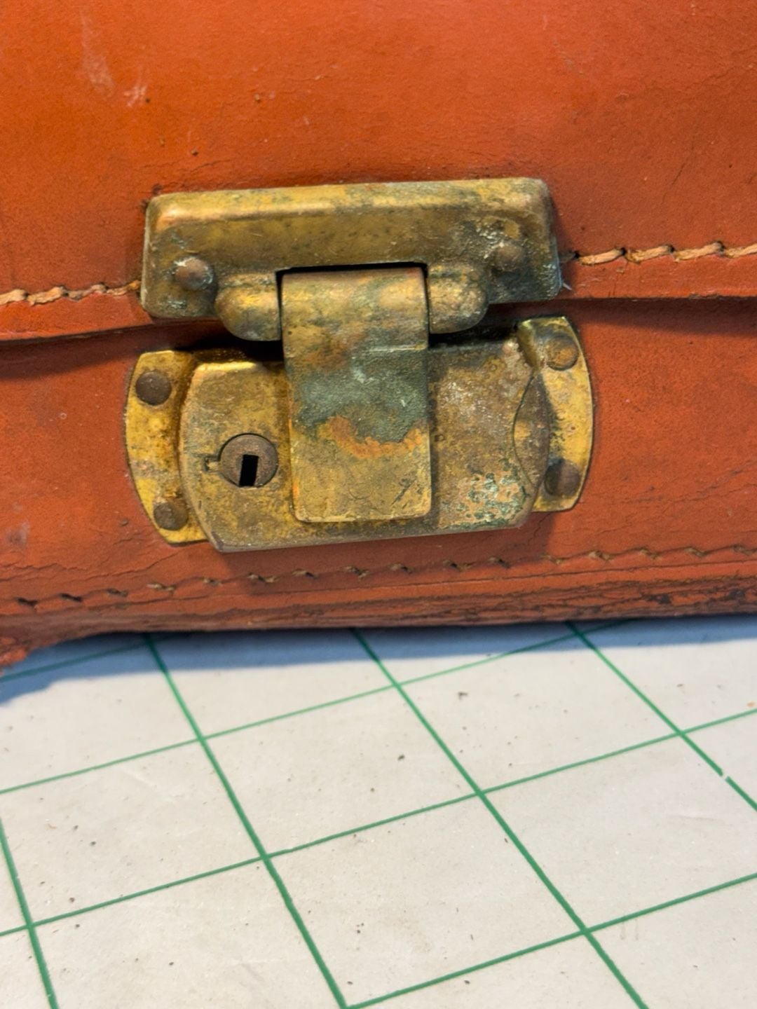TWA Vintage Leather Pilot Flight Bag Briefcase Brown Luggage 15