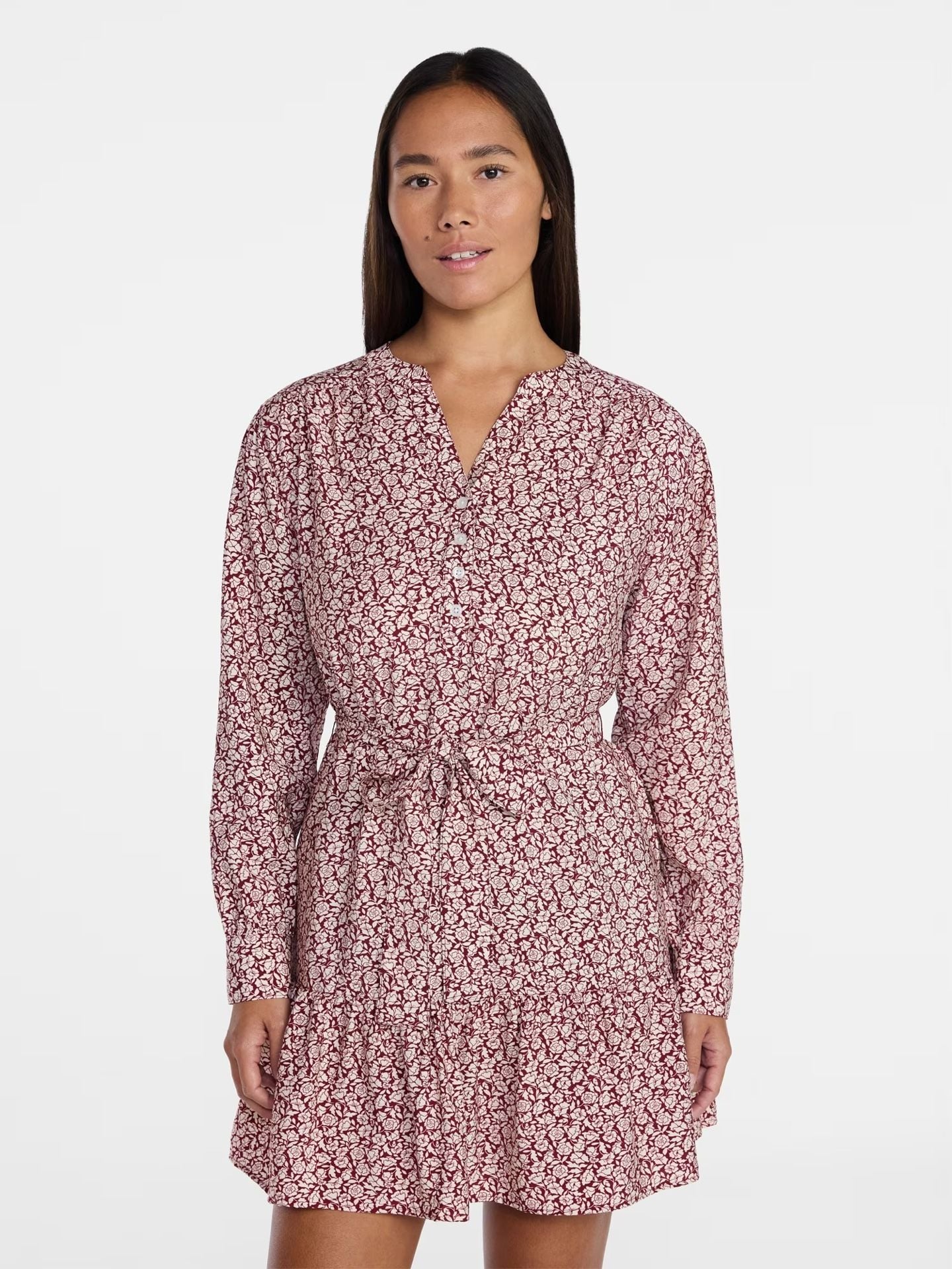 Time And Tru Mini Woven Shirt Dress Size XXL 20 Floral 6