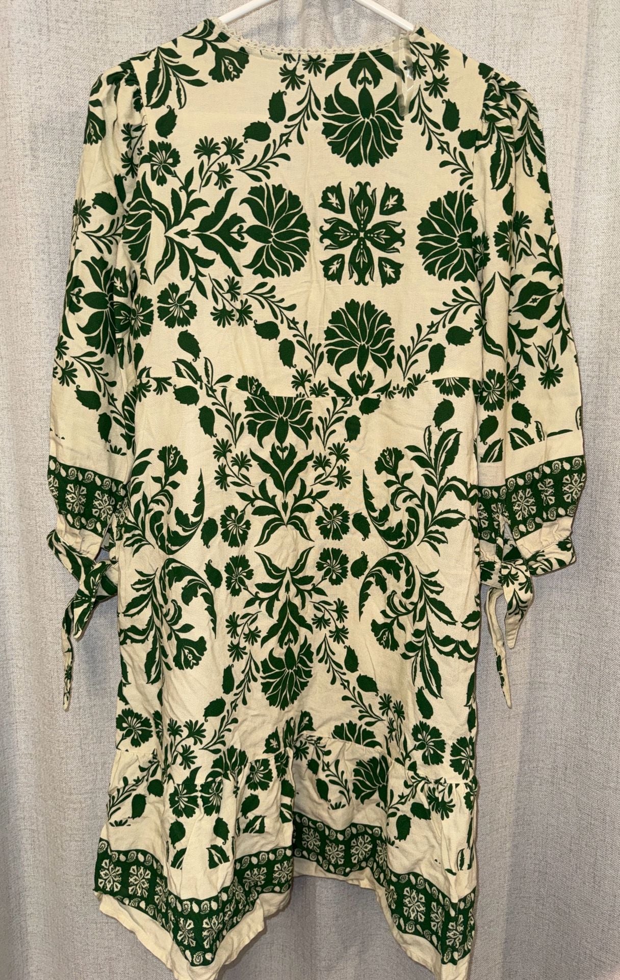 Time and Tru A-Line Border Print Mini Dress Size S Green 3