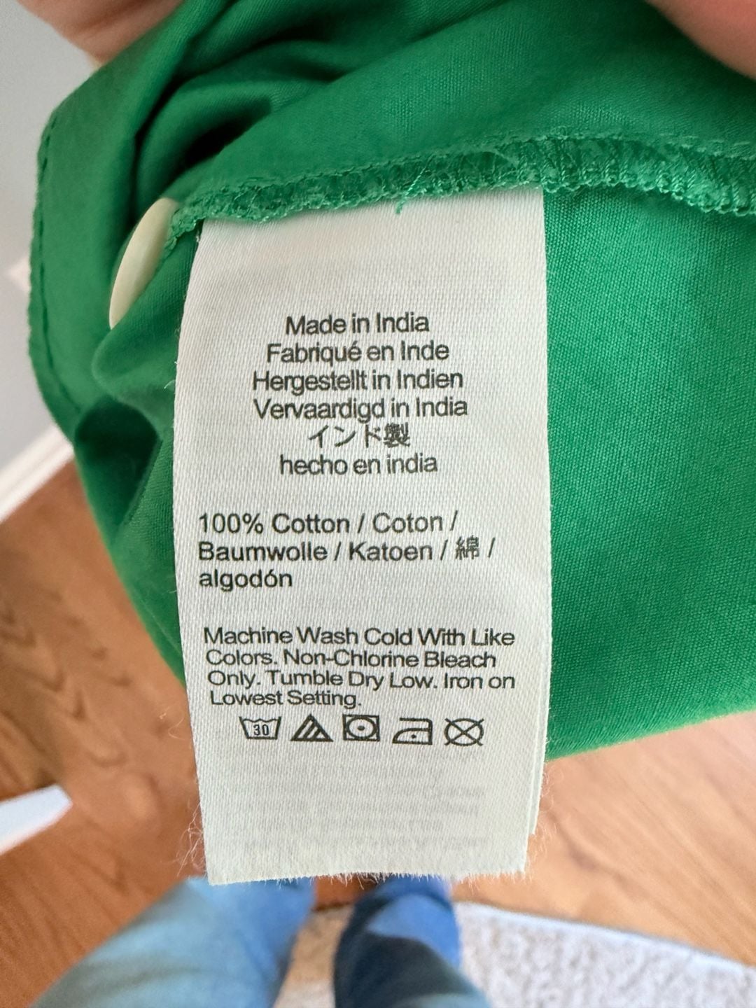 Madewell Poplin Straight-Hem Shirt Size M Green Cotton Button-Down 5