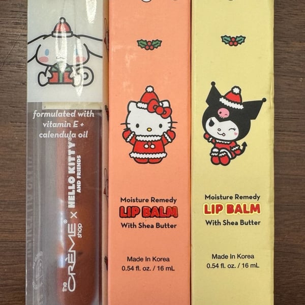 The Crème Shop Hello Kitty Lip Balm Lot of 3 New