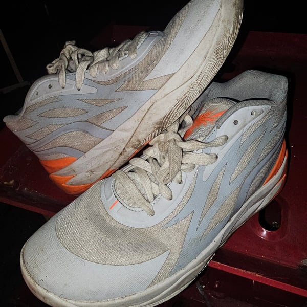 Puma MB.02 Gorange Basketball Shoes Gray Orange