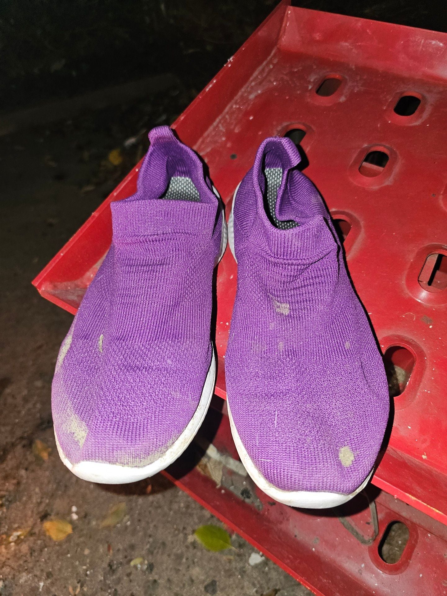 Unbranded Knit Slip-On Walking Sneakers Purple 3