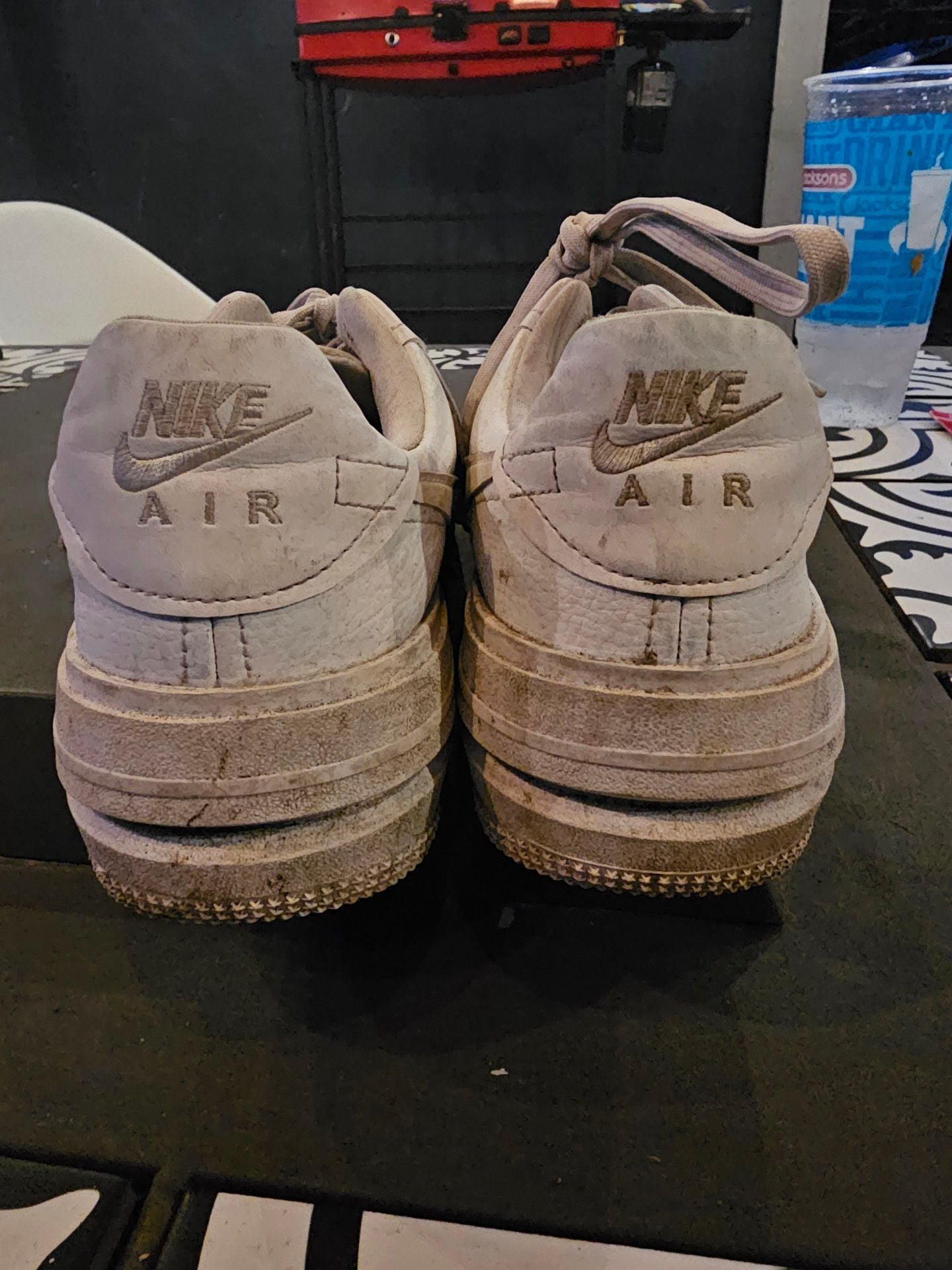Nike Air Force 1 PLT.AF.ORM White Leather Platform Sneakers 2