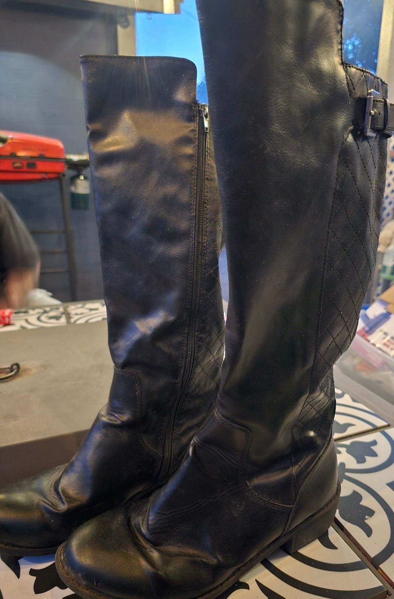 G by Guess Horton Black Quilted Riding Boots 2