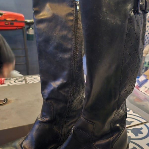 G by Guess Horton Black Quilted Riding Boots