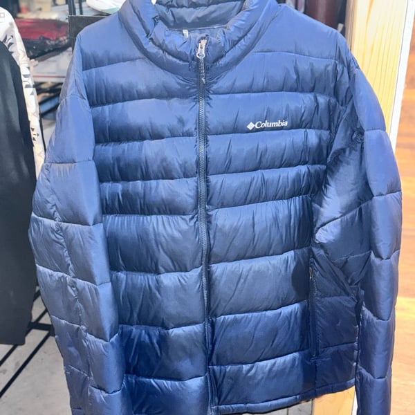 Columbia Buck Butte Insulated Puffer Jacket Size XXL Navy Blue Winter Coat