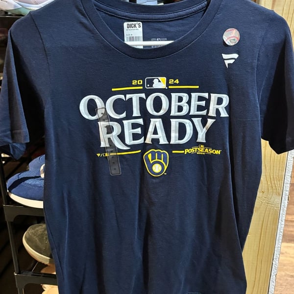 Fanatics Milwaukee Brewers October Ready 2024 Postseason T-Shirt Size M