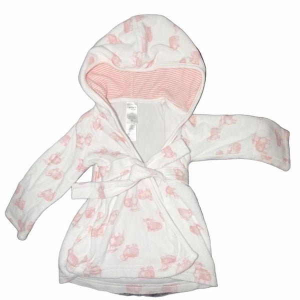 Carter's Just One You Hooded Bath Robe Size 0-9M Pink Sheep