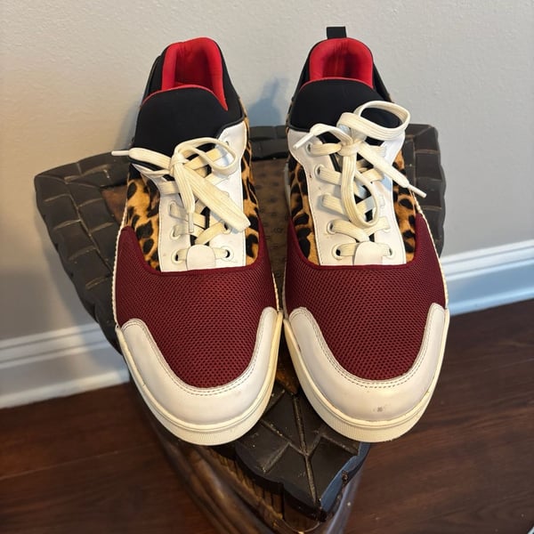 Copy- Knock off Christian Louboutin Aurelien Sneaker Multicolor Leopard