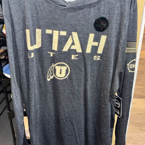 Colosseum Utah Utes OHT Hoodie Size XL Long Sleeve Military Appreciation