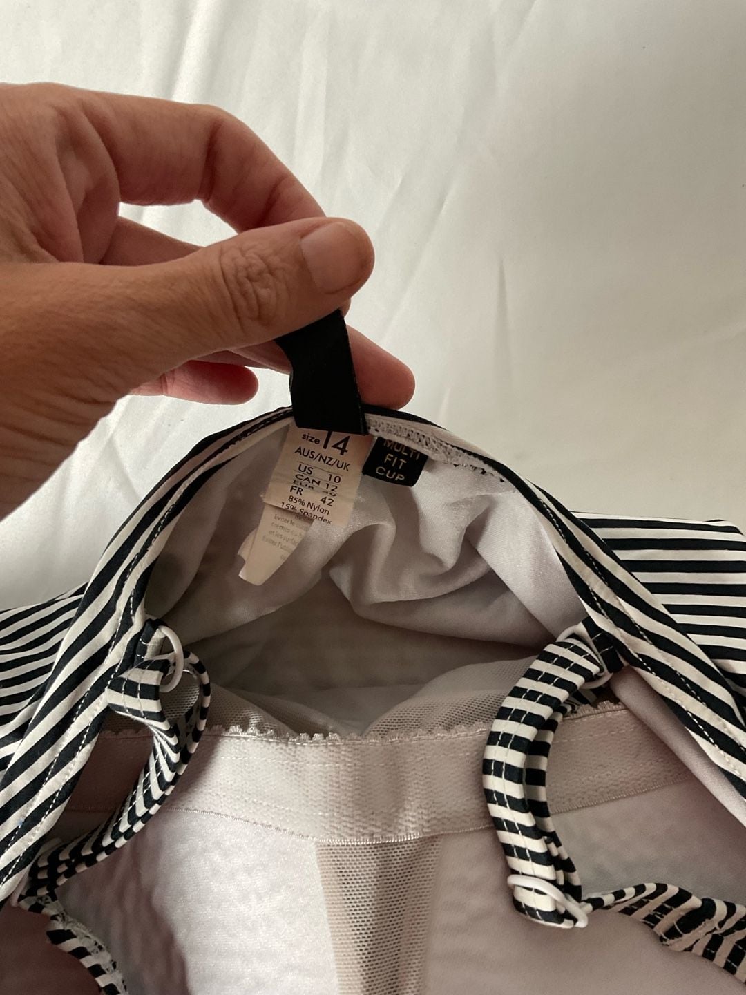 Bond-Eye Tankini Top Size 14 Stripe 4