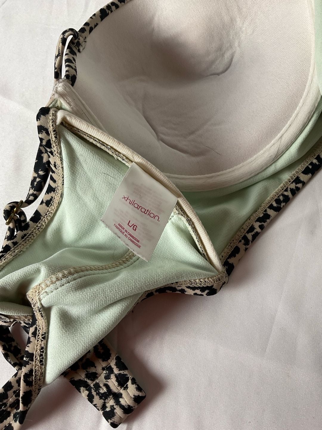 Xhilaration Bikini Top Size L Leopard 3