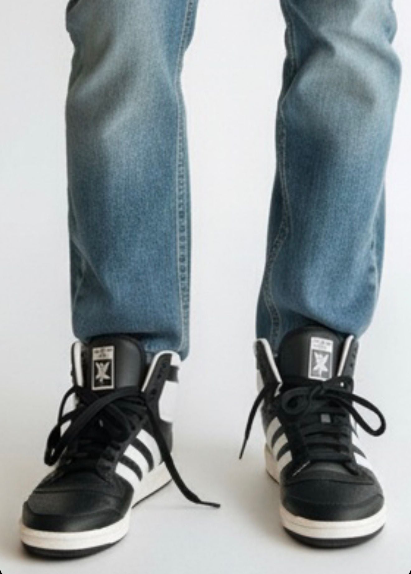 Adidas Top Ten Hi Size 8 Black White Leather Basketball Sneakers 4