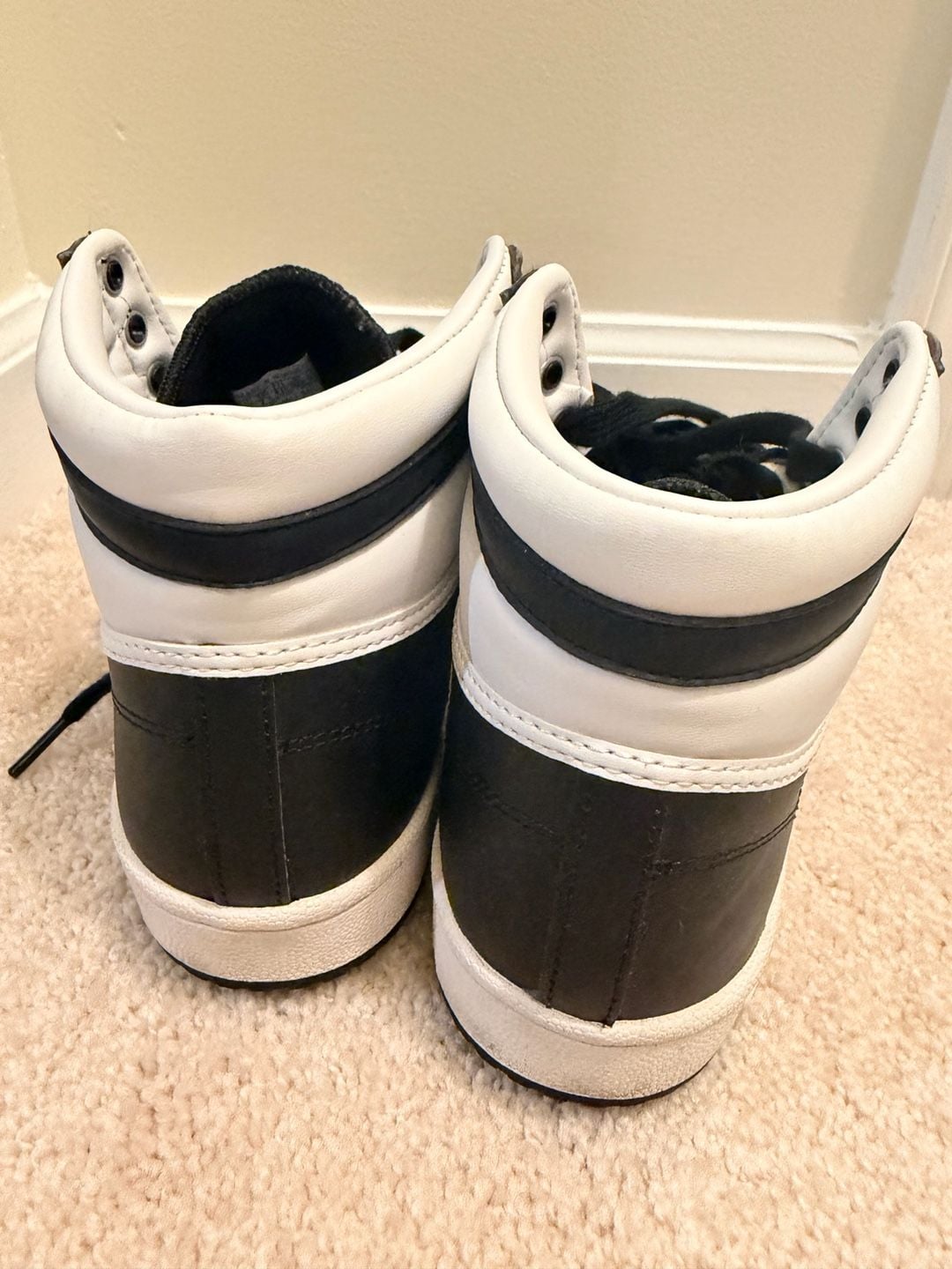 Adidas Top Ten Hi Size 8 Black White Leather Basketball Sneakers 9