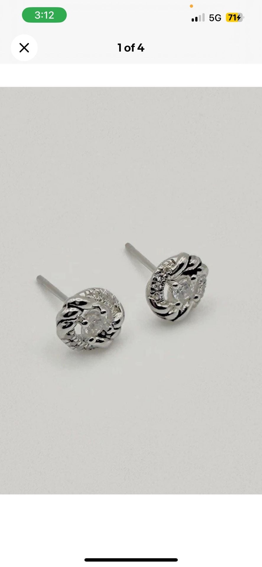 David Yurman Petite Infinity Diamond Stud Earrings Sterling Silver 2