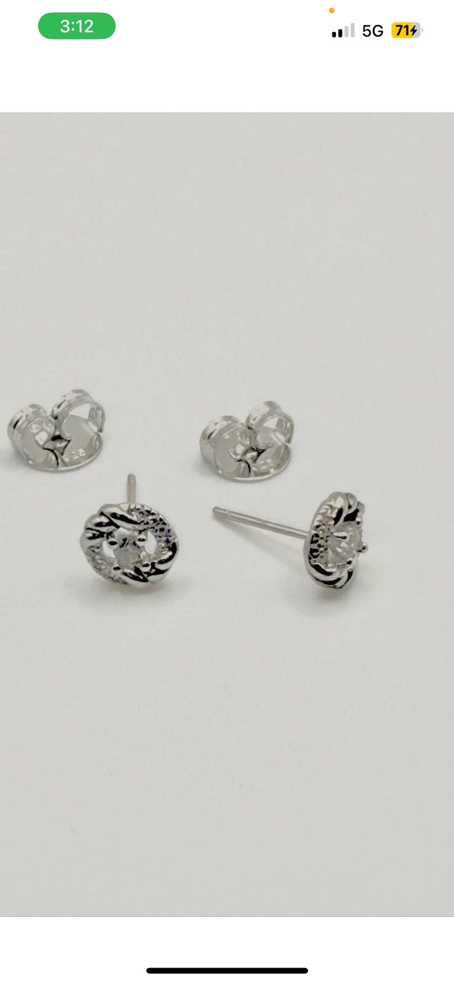David Yurman Petite Infinity Diamond Stud Earrings Sterling Silver 3