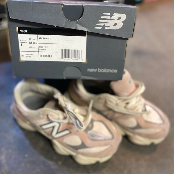New Balance 9060 Size 2 Pink Kids Sneakers