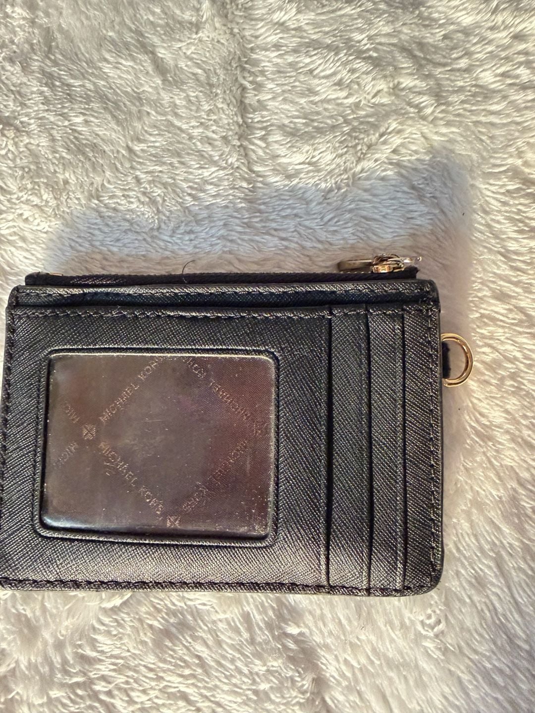 Michael Kors Jet Set Travel Saffiano Leather Coin Pouch Wallet Black 3
