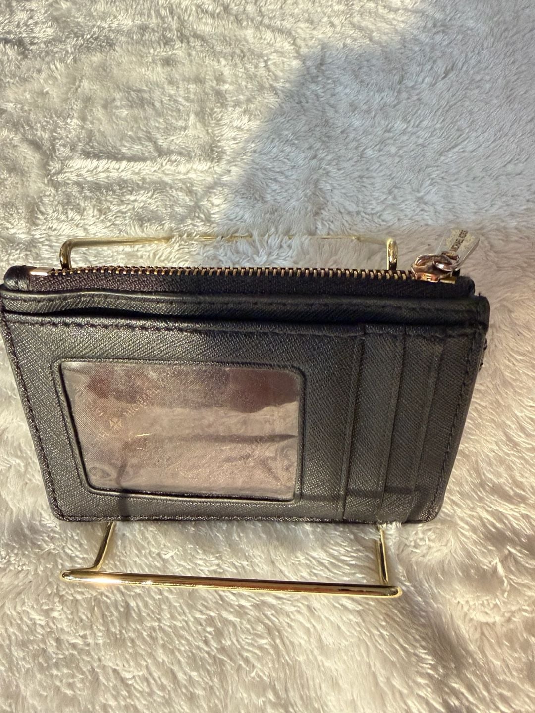 Michael Kors Jet Set Travel Saffiano Leather Coin Pouch Wallet Black 5