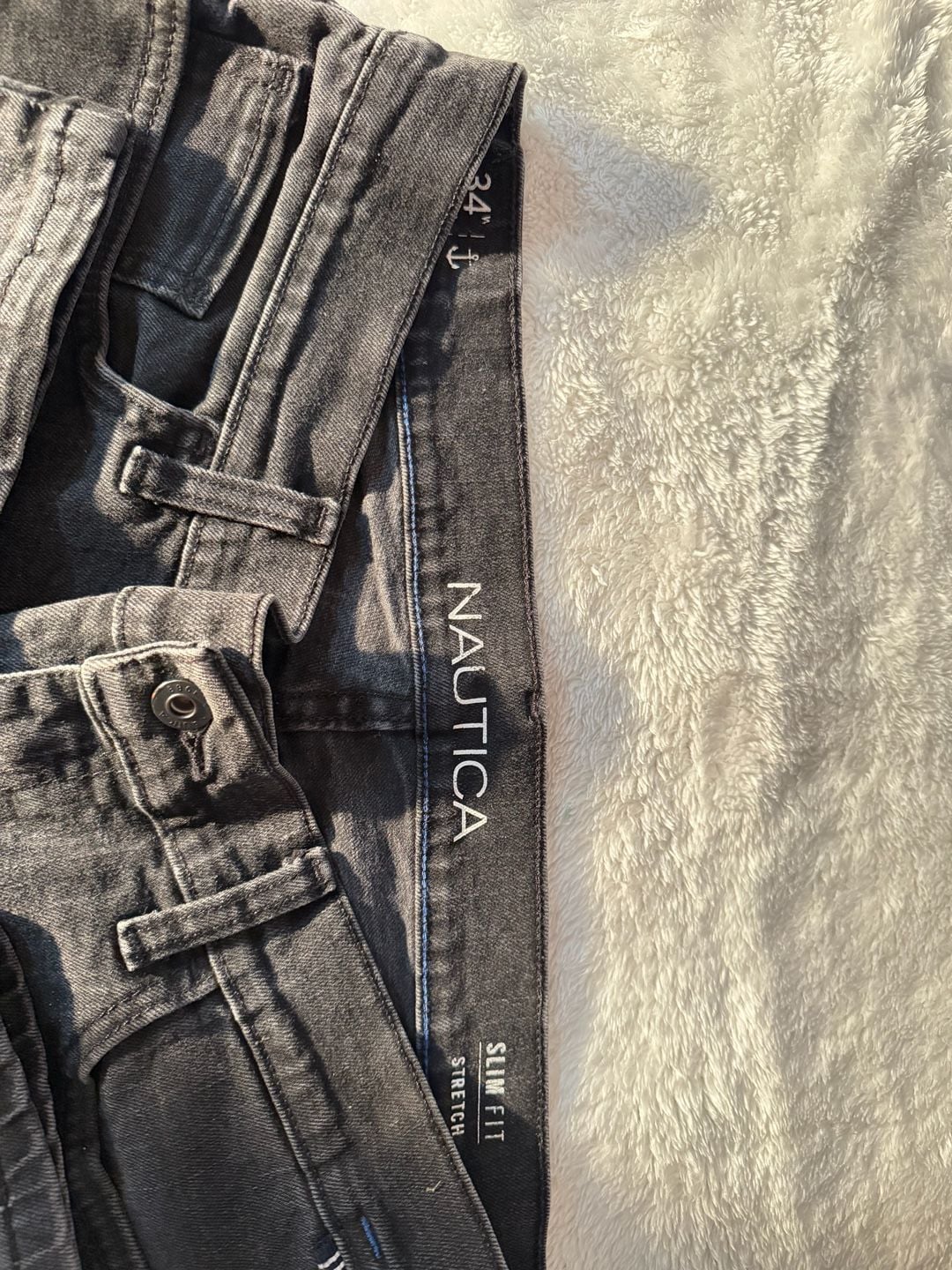 Nautica Slim Fit Stretch Jeans 34W x 32L Black Denim 3
