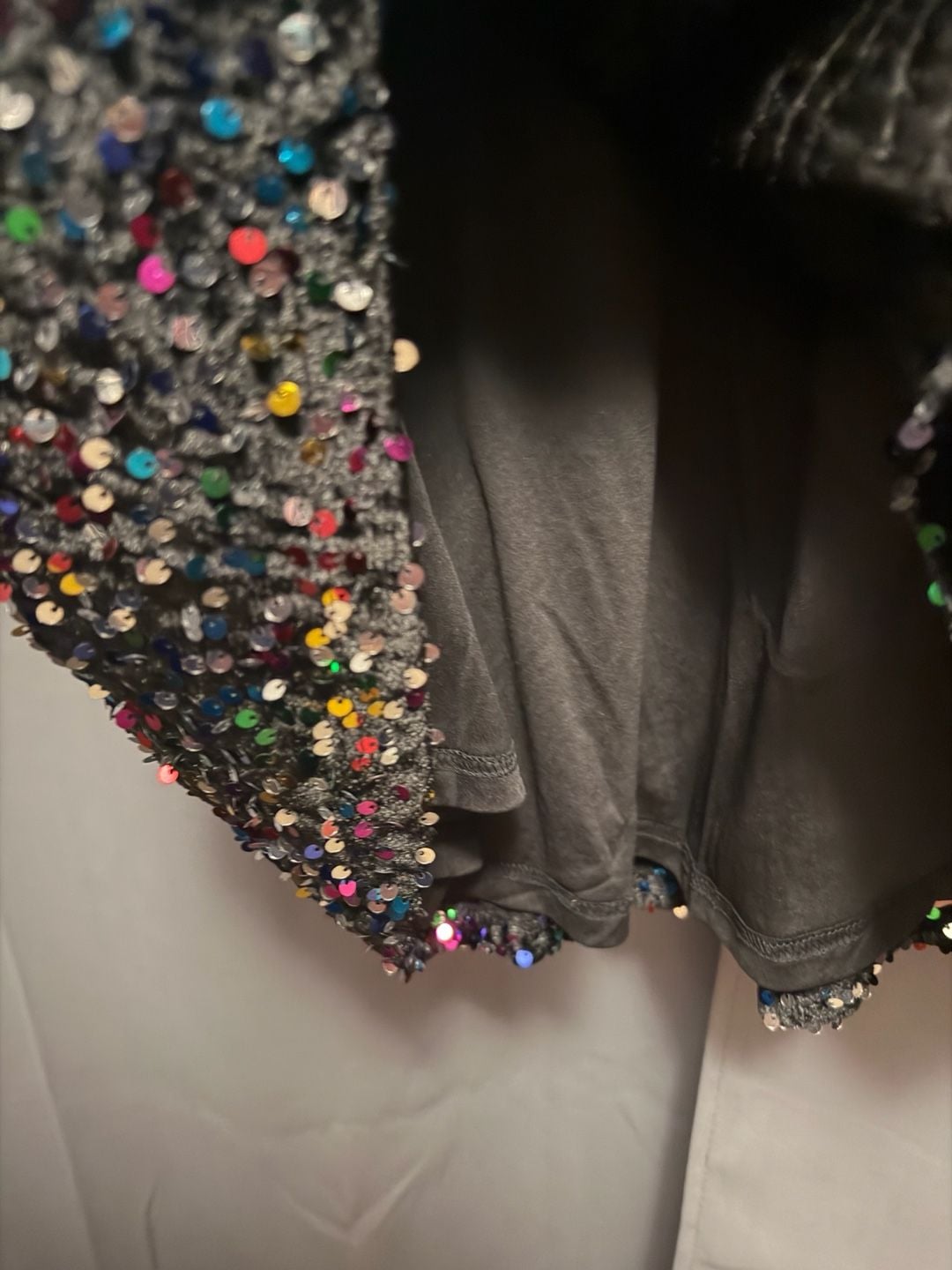 BloomChic Size 10 Medium Sequin Cover Open Back Mini Dress Black 9