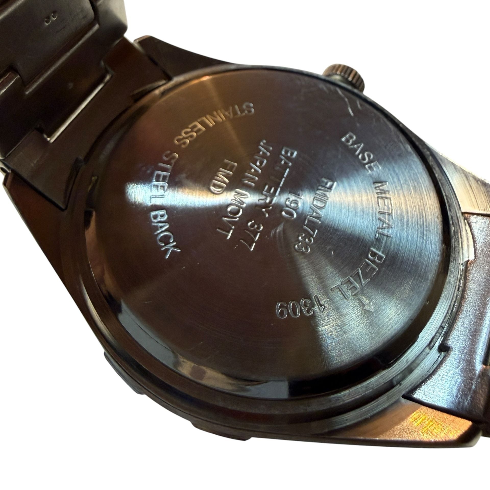 FMD Men's Silver Stainless Steel Chronograph Watch 9